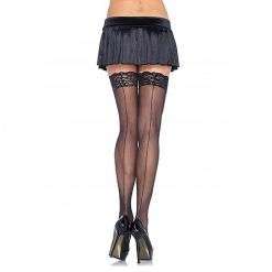 Leg Avenue Sheer Stockings With Backseam