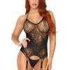 Leg Avenue Lace Suspender Bodystocking One Size