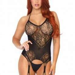 Leg Avenue Lace Suspender Bodystocking One Size