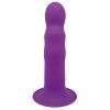 Adrien Lastic Dual Density Cushioned Core Vibrating Suction Cup Ribbed Silicone Dildo 7 Inch