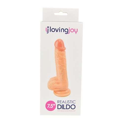 n10434-loving-joy-realistic-dildo-with-balls-and-suction-cup-7-5-inch-pkg-new