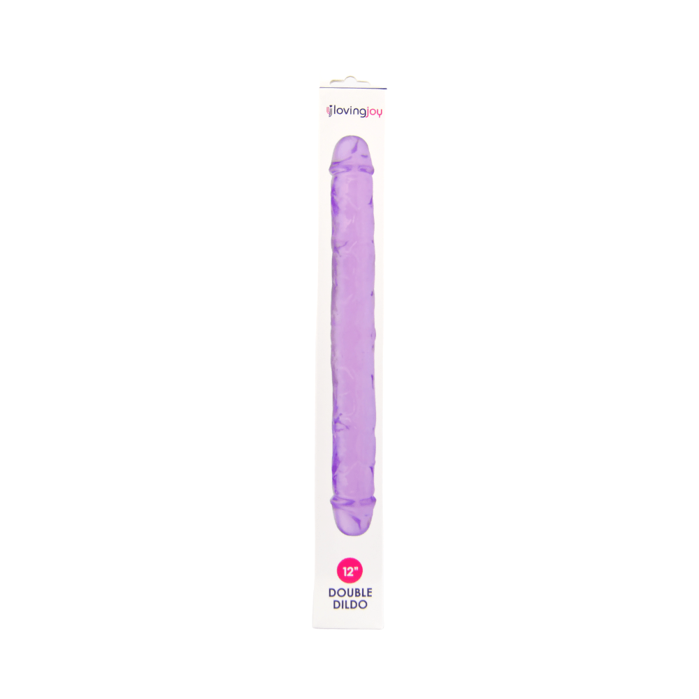 n11950-loving-joy-12-inch-double-dildo-purple-lying-down-boxed