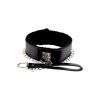 Bound to Please Furry Collar with Leash Black