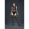 Moonlight Two Piece Black Body and Stockings One Size