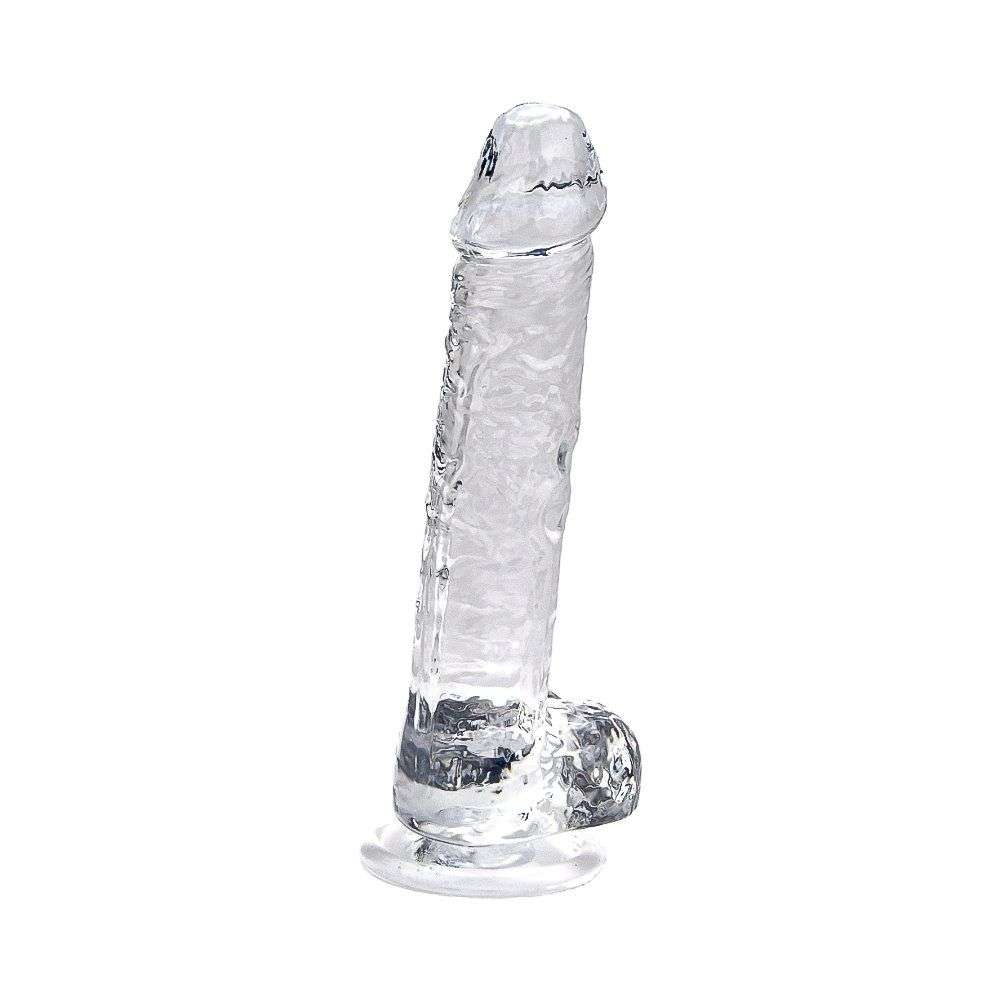 loving-joy-7-inch-dildo-with-balls-clear-4