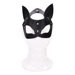 Bound to Play Kitty Cat Face Mask Black