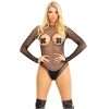 Leg Avenue Open Cup Crotchless Teddy One Size