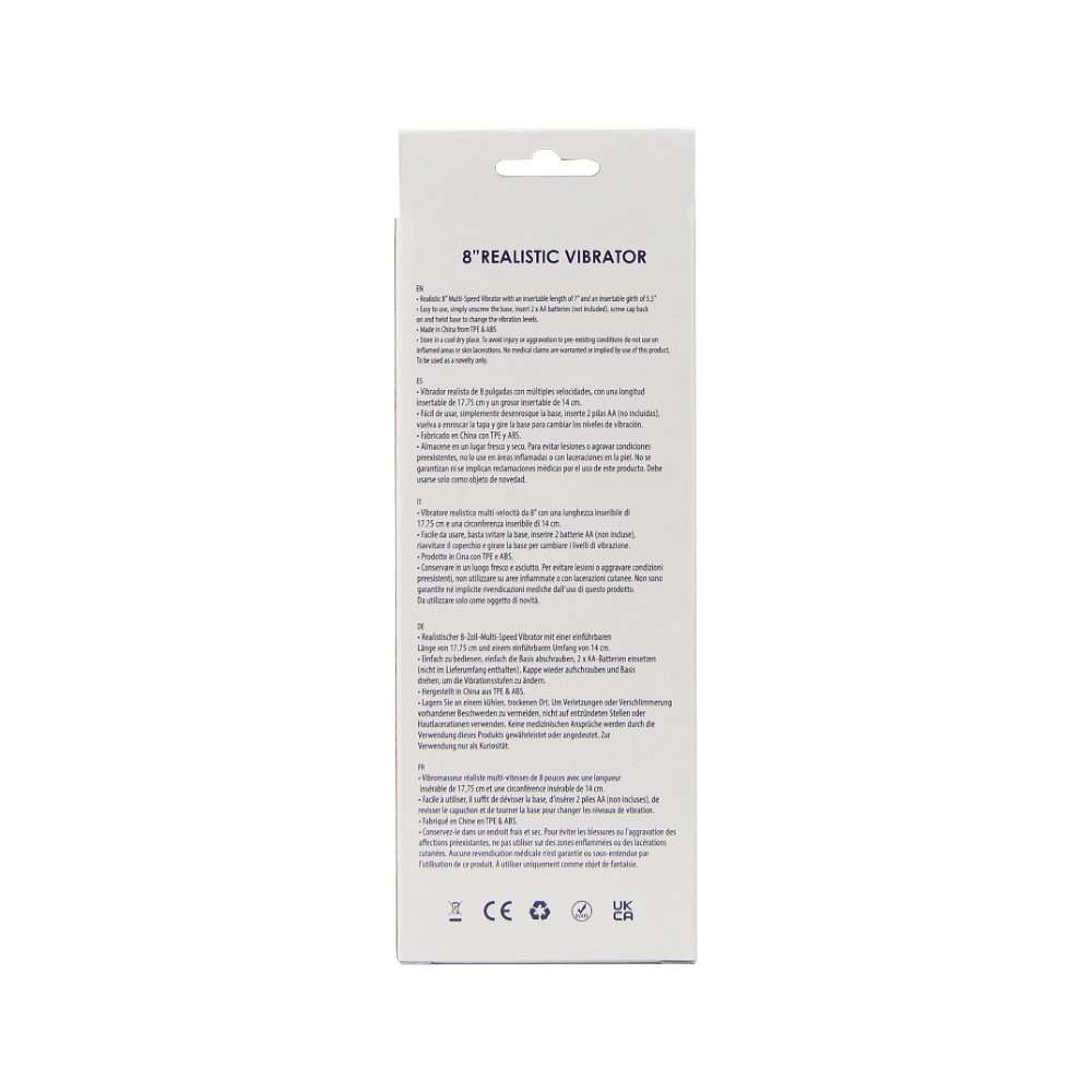n12400-loving-joy-8-inch-realistic-vibrator-brown-pkg-bk