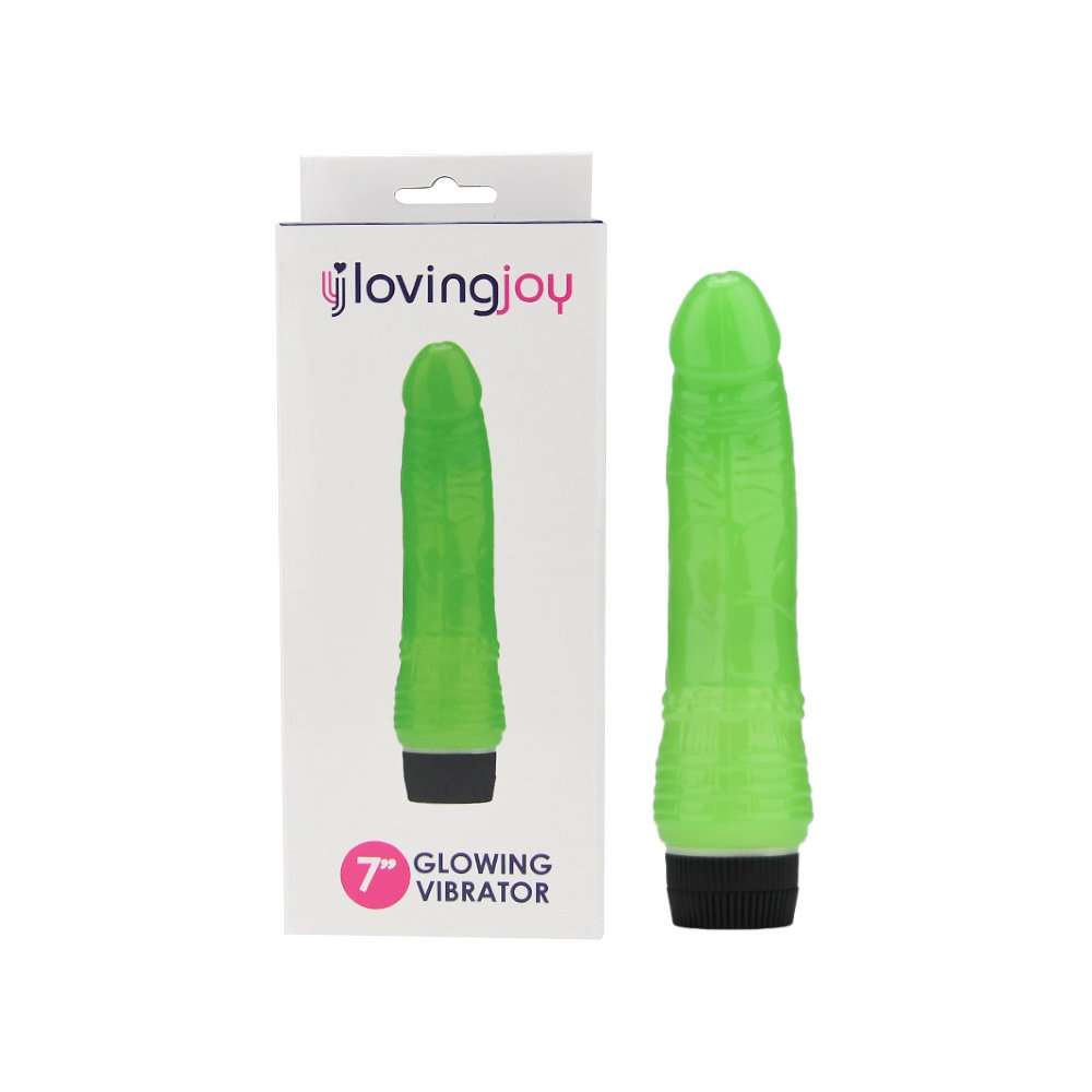 n12401-loving-joy-7-inch-realistic-vibrator-glow-in-the-dark-pkg-product