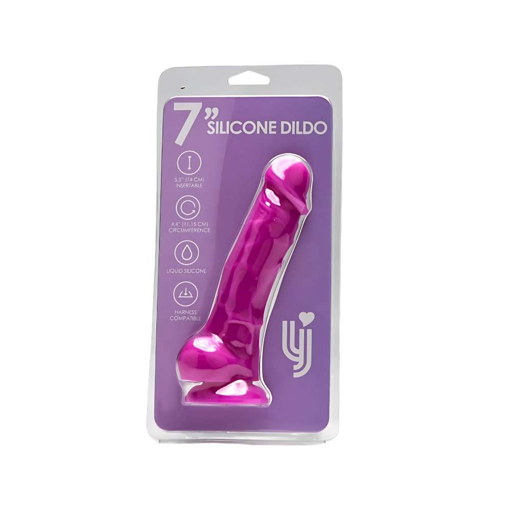 n12028-loving-joy-7-inch-realistic-silicone-dildo-with-suction-cup-and-balls-purple-new-pkg
