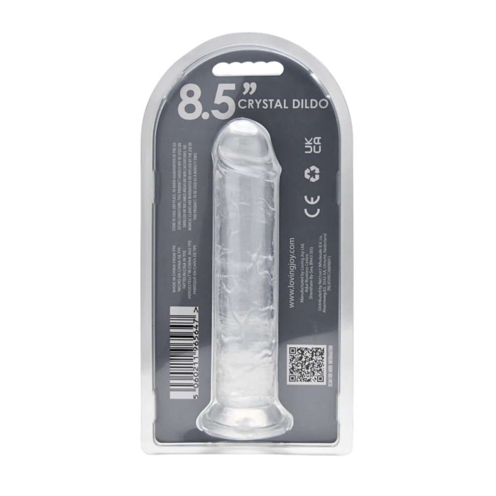 n12184-loving-joy-8-5-inch-suction-cup-dildo-clear-new-pkg-bk