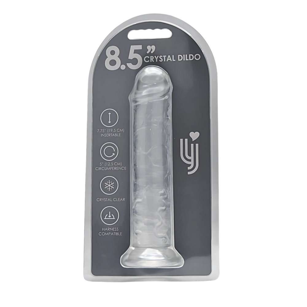 n12184-loving-joy-8-5-inch-suction-cup-dildo-clear-new-pkg