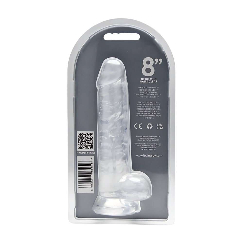 n12187-loving-joy-8-inch-dildo-with-balls-clear-new-pkg-bk
