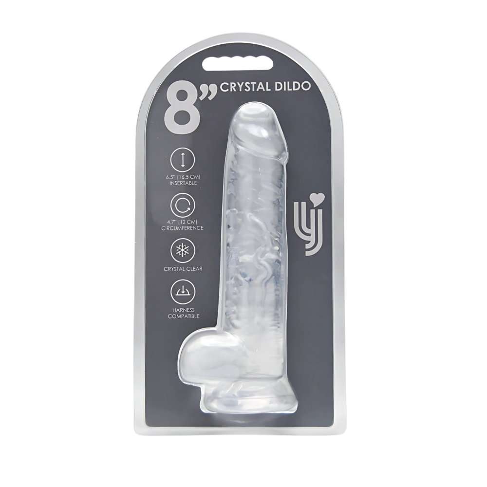 n12187-loving-joy-8-inch-dildo-with-balls-clear-new-pkg