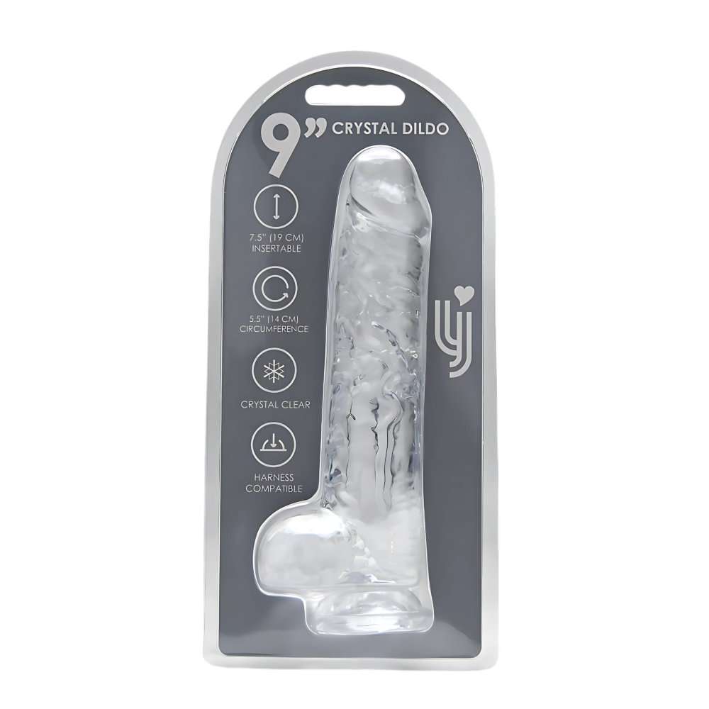 n12188-loving-joy-9-inch-dildo-with-balls-clear-new-pkg