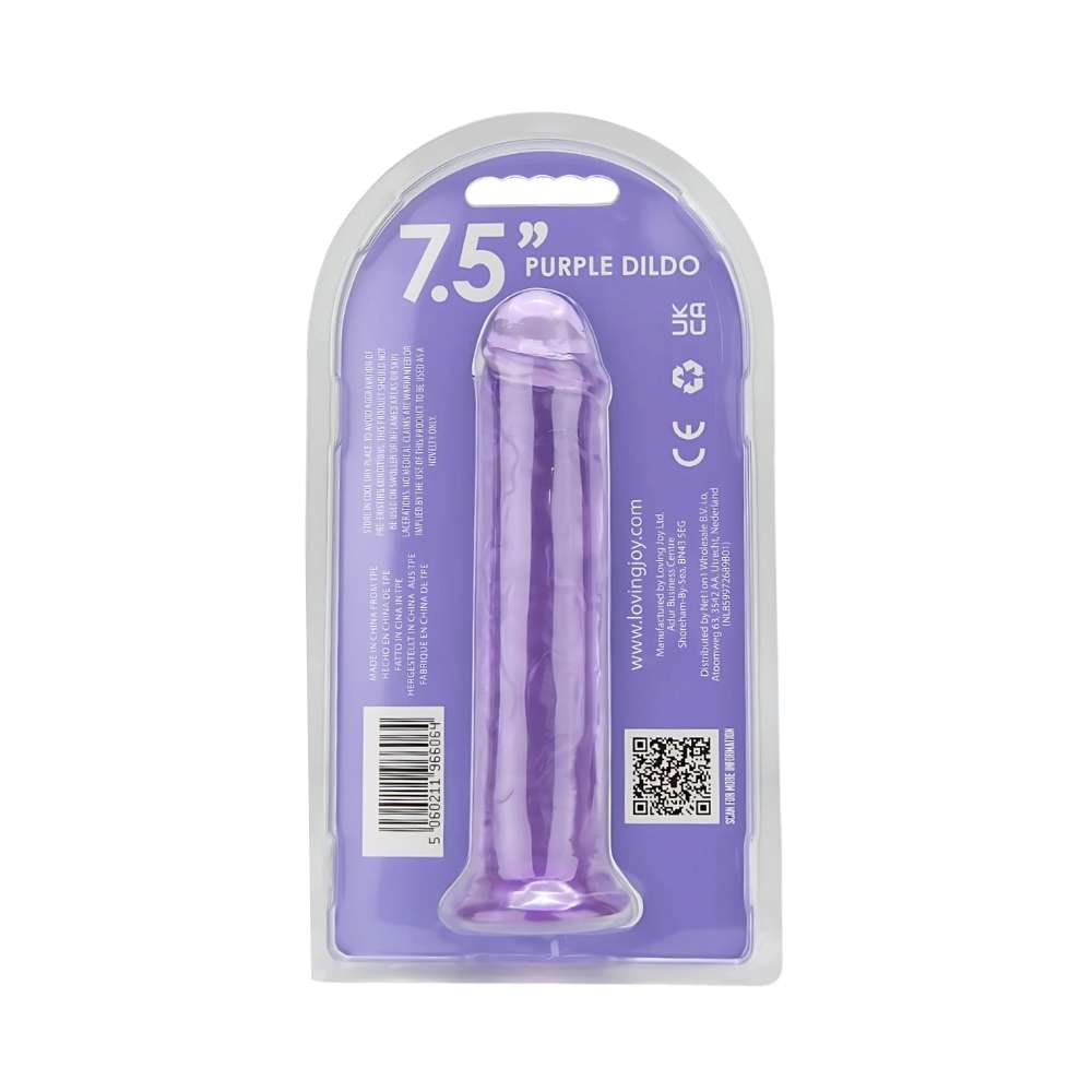 n12306-loving-joy-7-5-inch-suction-cup-dildo-purple-pkg-bk