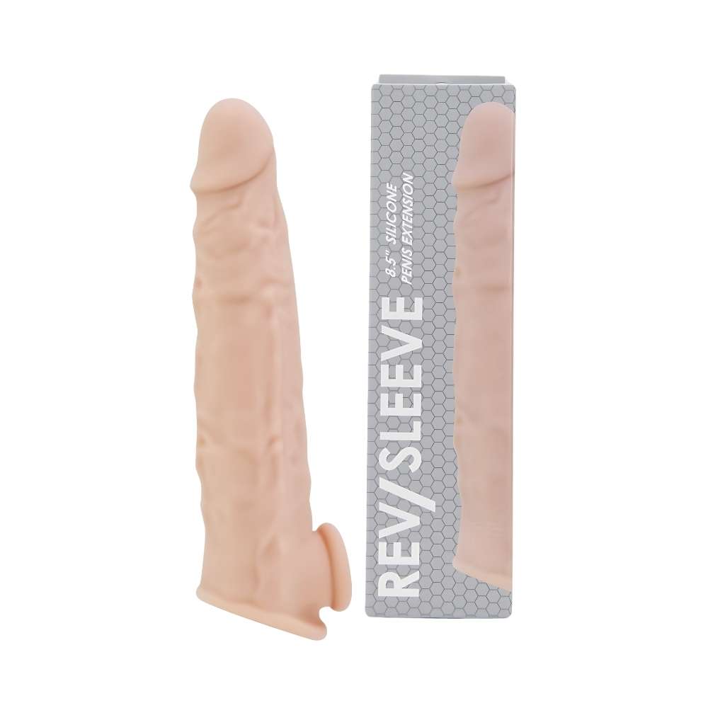 n12369-rev-sleeves-8-5-inch-realistic-silicone-penis-extension-sleeve-duo