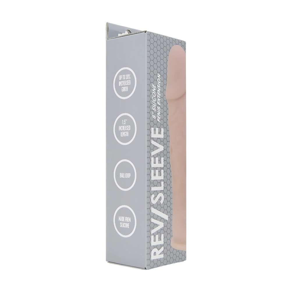n12370-rev-sleeves-8-inch-realistic-silicone-penis-extension-sleeve-pkg-1
