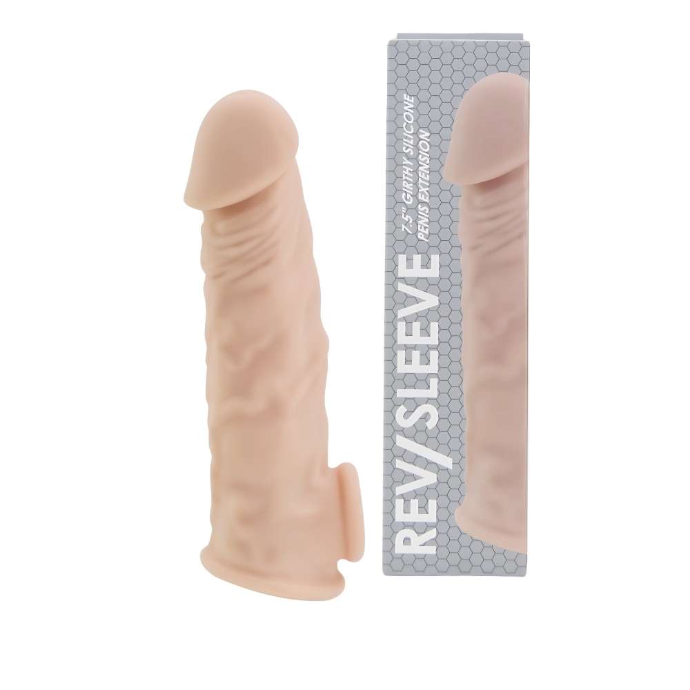 n12371-rev-sleeves-7-5-inch-girthy-realistic-silicone-penis-extension-sleeve-duo