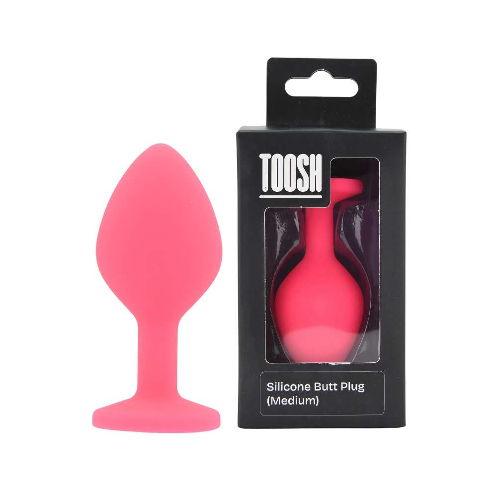 n12806-toosh-pink-silicone-butt-plug-medium-pkg-duo