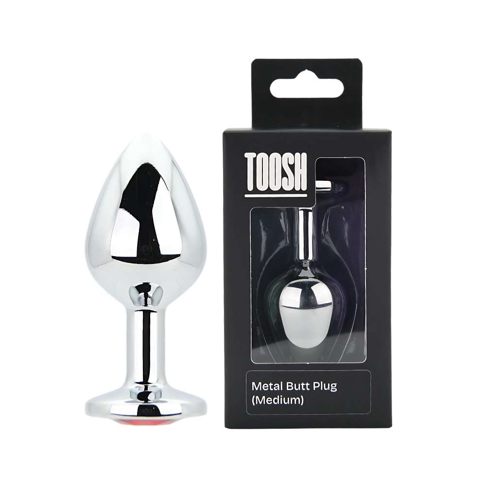 n12821-toosh-silver-metal-butt-plug-medium-red-stone-pkg-duo
