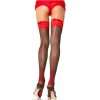 Leg Avenue Elastane Cuban Heel Two-tone Stockings