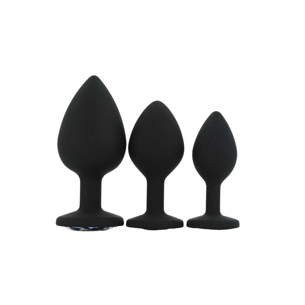 toosh-silicone-butt-plug-black-set-of-3-clear-stone