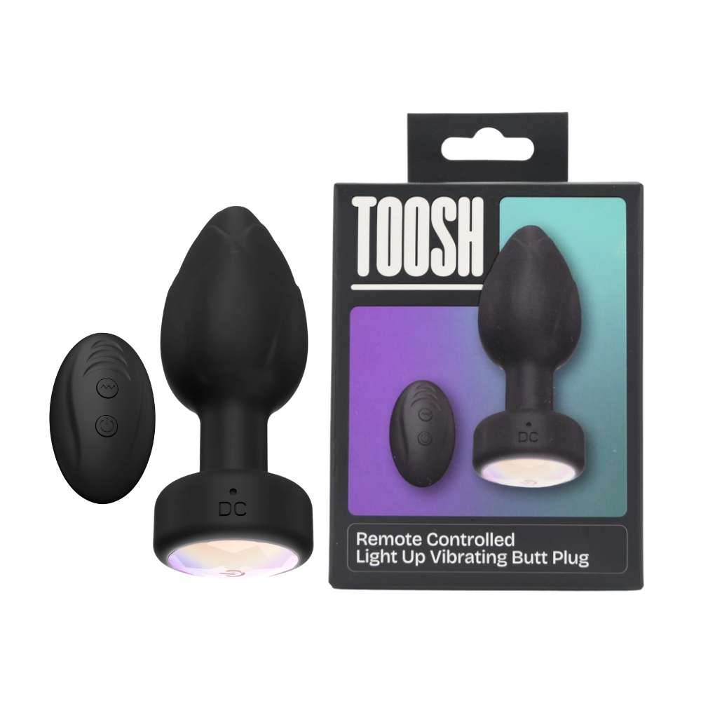 n12897-toosh-remote-controlled-light-up-vibrating-butt-plug-pkg-both