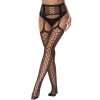 Lace by LJ Lace Up Suspender Tights Black