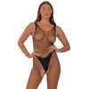 Lace by LJ Fishnet Crotchless Bodystocking Black
