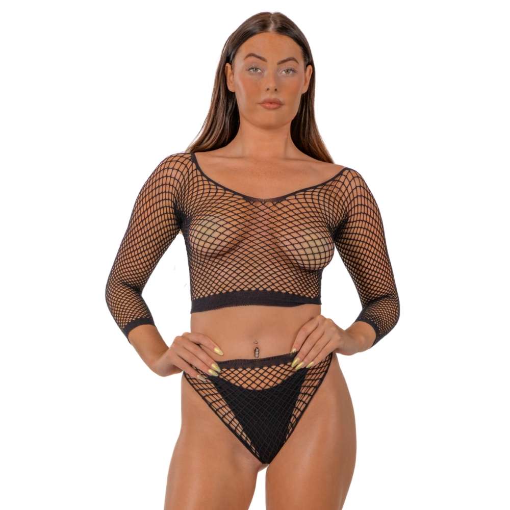 ns8102-lace-by-lj-fence-net-crop-top-and-bottoms-black